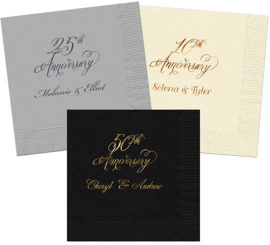 Pick Your Elegant Anniversary Year Napkins